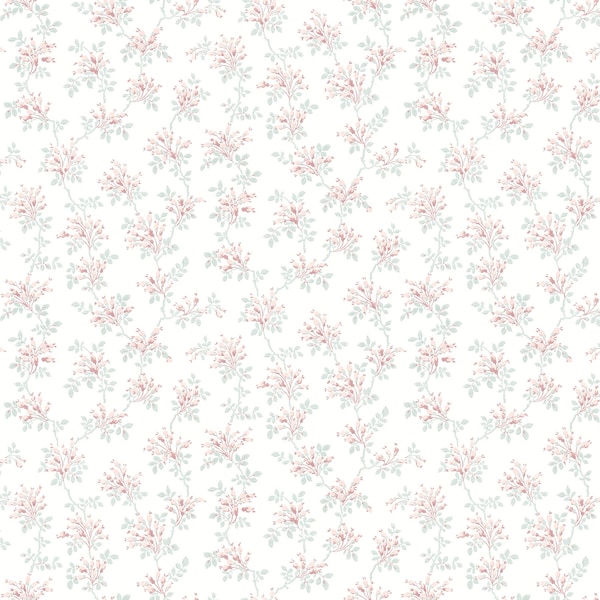 Manhattan Comfort Gradignan Sofiane Blush Botanical Trail 33 ft L X 205 in W Wallpaper BR4072-70037 - main